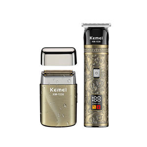 Tondeuse et rasoir Kemei KM-1538 avec écran LCD, corps métallique étanche, modèle rechargeable pour usage domestique et pour animaux de compagnie - Product Image 1
