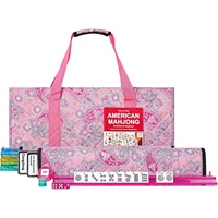 Pasokan Langsung Pabrik Tas Jinjing Mahjong Amerika Model Kacang Mete Modern Kapasitas Besar Portabel Kustom Bahan Poliester Tiga Bagian