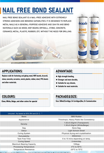 <span class=keywords><strong>Colle</strong></span> adhésive ultra-résistante sans clouage pour panneaux muraux en <span class=keywords><strong>bois</strong></span> et construction intérieure - Product Image 4