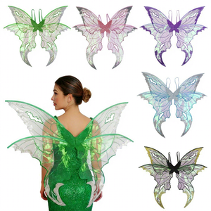 Novedad 2026: Accesorios de disfraz COS originales para fiestas y festivales, diseño transfronterizo, mariposa geométrica con ojales, estilo elfo. - Product Image 2