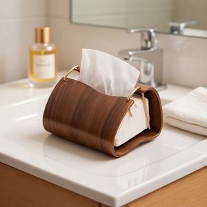 Support de mouchoirs en bois moderne en gros, distributeur de serviettes de table commercial, boîte de rangement compacte pour l'organisation de la maison et du bureau - Product Image 1