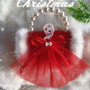 Zaino a Tracolla per Bambine 2024 con Motivo Floreale Principessa <span class=keywords><strong>Elsa</strong></span>, Impermeabile, in Lana, con Catena, per Capodanno - Product Image 2