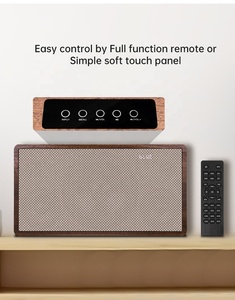 Haut-parleur 2.1 canaux en bois 200W avec crossover 3 voies - BT5.3 DSP, woofer 8 pouces, super basses pour la maison et l'hôtel - Product Image 6