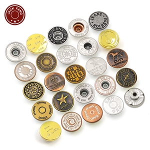 KUNSHUO <b>Button</b> Factory Vintage Brass Metal Jeans <b>Button</b> and Rivets Iron Custom Logo Jacket Denim <b>Buttons</b> for jeans - Product Image 2