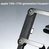 Support de téléphone pliable transfrontalier avec câble USB Type C à tête coudée de 1,5 mètre, entièrement compatible avec la charge rapide 240W
