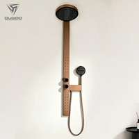 Ensemble de douche mural multifonctionnel de luxe en laiton avec fonction massage SPA pour hôtels et appartements