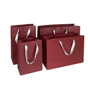 Wenzhou fornecedor dourado de papel kraft personalizado embalagem saco vermelho, azul rosa branco preto alimentos presentes compras artesanato papel saco/