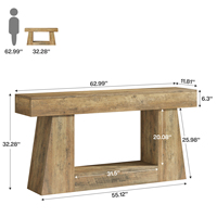 Table console contemporaine en bois pour la maison, le bureau, le salon, l'entrée - Meuble multifonctionnel
