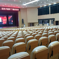 Vente directe d'usine de meubles de salle de classe chaises pliantes pour auditorium chaises d'église de théâtre gouvernemental avec tableau d'écriture