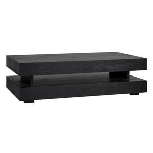 European Style Living Room Furniture Hamburger Tea <b>Table</b> Black Natural Wood Coffee <b>Table</b> - Product Image 1
