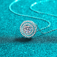 Diamant cultivé en laboratoire 0.5ct 1ct 2ct Moissanite Pendentif S925 Collier en argent sterling Bijoux chaînes de mode colliers