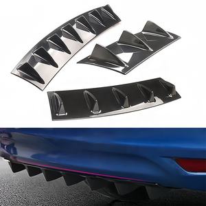 Diffuseur universel de lèvre de pare-chocs arrière de <span class=keywords><strong>voiture</strong></span> accessoires de Modification extérieure automatique Kit de becquet d'<span class=keywords><strong>aileron</strong></span> de requin noir 3/5/7 aile pour voitures - Product Image 1