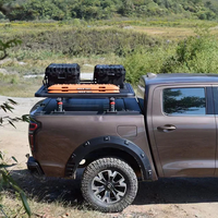 Support de lit de camion universel, support d'échelle de camion réglable en aluminium, barre de protection pour pick-up, capacité de charge de 500 kg