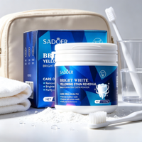 Poudre dentifrice blanchissante naturelle de qualité alimentaire, blanche comme de la perle, au peroxyde de carbamide et extraits de thé vert, réduit le tartre, au citron, pour usage domestique