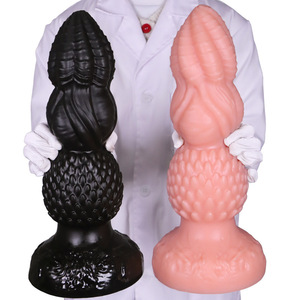 Adult Sex Toy For Beginners Silicone Anal Plug With Suction Cup -  Transparent, XL Size, Body-Safe Adult Toy