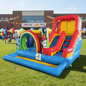 Toboggan gonflable commercial pour locations événementielles, combo rebondisseur robuste pour événements intérieurs/extérieurs pour enfants - Product Image 1