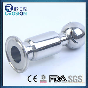 360 ° dönen paslanmaz çelik bağlantı elemanları manuel TC temiz top 50.5mm çap 316L su medya sprey temizleme topu - Product Image 2