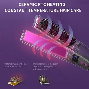 Factory Shipped Ceramic Flat Iron LCD Display Hair Straightener Quickly Heat Up 470F