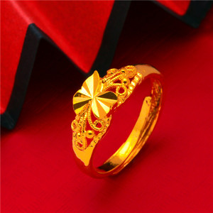 Anello a Stella in Ottone Placcato Oro YL all'Ingrosso per Uomo e Donna, Stile Matrimonio, Benedizione e Fortuna - Product Image 6
