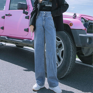 Jeans de haute qualité <span class=keywords><strong>pour</strong></span> femmes, style décontracté, nouvelle collection, grandes tailles, coupe droite, ample, effet amincissant - Product Image 3