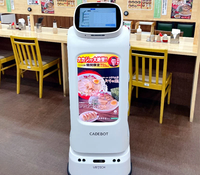 Robot de livraison de nourriture automatique MiCity, écran 21'AD, charge utile de 40 kg, navigation laser, recharge automatique pour restaurants, hôtels, cafés, restauration rapide