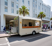 Nouvelle remorque de vente ambulante en acier inoxydable pour boissons froides, café, thé boba, smoothies, cupcakes, glaces et autres aliments, idéale pour les boissons glacées.