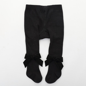 Inventario Pantimedias de Terciopelo Español con Lazo para Bebé Niña, Mallas Elásticas de Algodón - Product Image 6