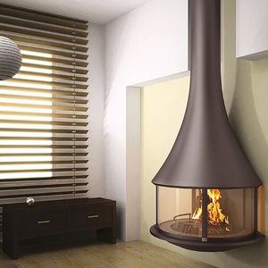 Chimenea Suspendida Independiente con Vista Giratoria de 360 Grados, Simulación de Llama de <span class=keywords><strong>Fuego</strong></span> Real Multicombustible, Estufa Atomizadora - Product Image 4