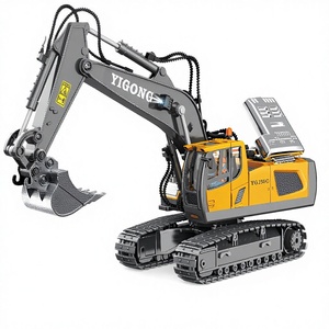 Excavatrice et <span class=keywords><strong>camion</strong></span> télécommandés en alliage à l'échelle 1:20, 2,4 GHz, 11 canaux, avec musique et sons - Ensemble de construction - Product Image 2