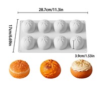 Nouveau moule en silicone en forme d'orange, mini outil de cuisson pour gâteaux et mousses, qualité alimentaire, antiadhésif, facile à démouler, réutilisable, pour projets DIY et créations en plâtre