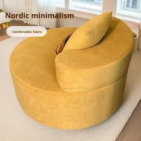 Fauteuil lounge d'intérieur moderne et moelleux, design actuel, grand canapé-lit rond avec rembourrage en éponge, idéal pour appartement et hôtel