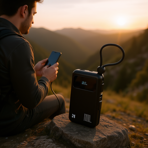 Batterie externe NCC 10000mAh AS-169 22.5W à charge rapide avec écran numérique intégré, batterie portable haut de gamme (Noir) - Product Image 3