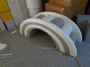 Ensemble de jeux souples blanc et gris Offre Spéciale Équipement de jeu doux Terrain de jeu intérieur bon marché pour les tout-petits jeu doux commercial à louer - Product Image 6