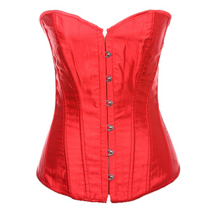 Overbust Corsetto In Raso Più Il Formato Corsetti Nero <span class=keywords><strong>Bianco</strong></span> Delle Donne Fibbia Anteriore Chiusura Elastico Disossato Corsetto Della Vita Superiore Trainer <span class=keywords><strong>Bustier</strong></span> - Product Image 4
