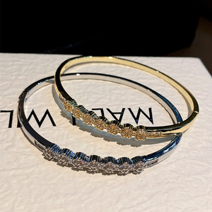 Silver Gold <b>Copper</b> Alloy <b>Bracelet</b> Micro Insert Flower Shape Fashion Charm Jewelry Women's Jewelry - Product Image 1