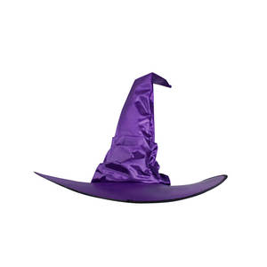 Sombrero de bruja fruncido <span class=keywords><strong>para</strong></span> Halloween, sombrero de bruja torcido grande, sombrero de mago negro y morado, disfraz de bruja <span class=keywords><strong>para</strong></span> mujeres y hombres, fiesta de Halloween, Cosplay - Product Image 4