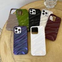 Coque de téléphone à motif de volants en satin 3D Wave pour iphone 15 ProMax 15 pro 13 12 11 XR Couverture arrière souple de protection antichoc