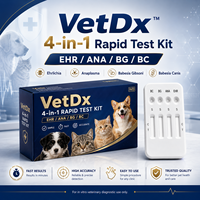 Kit de test professionnel pour chiens CDV CPV 2-en-1, outil de diagnostic rapide vétérinaire, haute précision, certifié CE