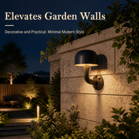 Lampe LED d'extérieur à finition métallique noire, éclairage d'ambiance chaleureux, haute protection pour l'éclairage des parcs, des allées et des espaces publics