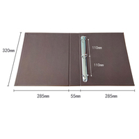 Pro Buyer Favorite PU Leather A4 Document Folder Custom Logo Colored Films Clips Planner Notebook 3 Ring Portfolio Binder