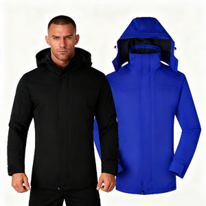 Chaqueta Deportiva Ligera de Invierno para Hombre, Transpirable, con Cuello de Forro Polar Desmontable y Calefactable, con Cierre de Cremallera, para Otoño - Product Image 2