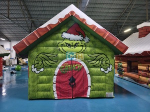 <span class=keywords><strong>D</strong></span>écoration de Noël <span class=keywords><strong>Maison</strong></span> du Père Noël Châteaux gonflables de Noël Tente gonflable de Noël pour fête - Product Image 1