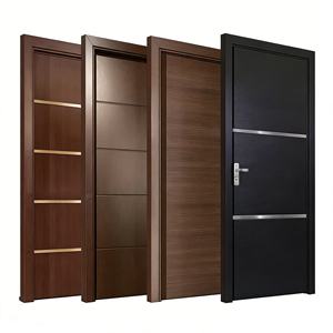 Venta Directa de Fábrica, Puertas de Madera Maciza, Puertas Interiores de Madera Lacada Hechas a Medida, Nuevas Puertas Modernas Impermeables con Apertura Lateral - Product Image 1