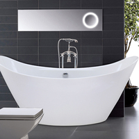 BESMA Baignoire de luxe moderne autoportante en acrylique pour adultes avec fonction de trempage Garantie de 3 ans Conception de forme de chaussure