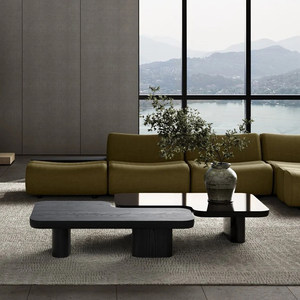 Table basse en marbre de style Wabi-Sabi italien Geju, design créatif Normcore, en travertin naturel pour le salon - Product Image 3