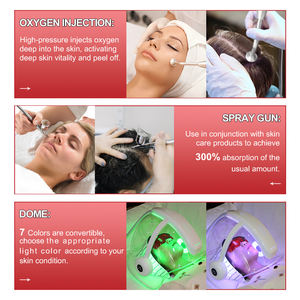 2024 mesin kubah peremajaan kulit oksigen hiperbarik portabel mesin kecantikan wajah pengupas Jet oksigen muka hidro - Product Image 3