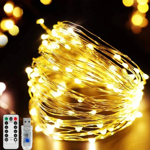 Luci a Corda Leggere ad Attivazione Vocale per Decorazioni Natalizie, Illuminazione per Albero, Luci LED RGB Multicolore - Product Image 1