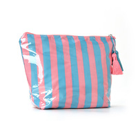 Sacs de maquillage en PVC pour la plage, avec pompon, imperméables, pour l'été, vente en gros, organiseur de toilette de voyage