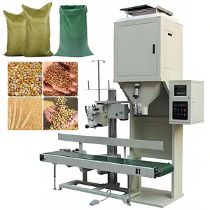 10KG 10KG 25KG 30KG 50KG Niblet Soybean Wheat Weighing Packing Scale Grain Granular Filling Sealing Packaging Machine