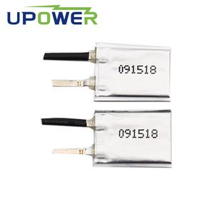 ULi 리튬 폴리머 셀 3.7V 9mAh 초박형 리포 배터리 091518 충전식 리튬 폴리머 소형 배터리 헤드셋 이어폰용 - Product Image 2